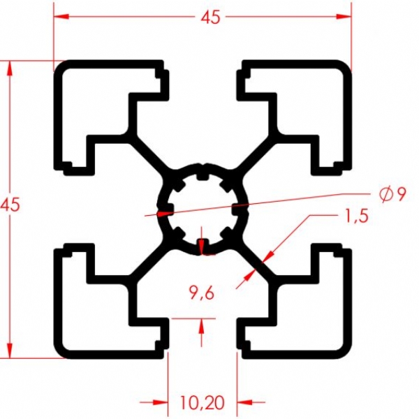 SGMA PROFL 45X45 K10 SPER LIGHT